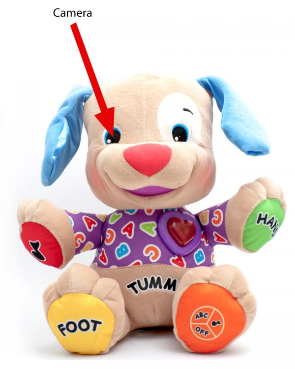 Stuffed Plush Talking Dog Covert Hidden Surveillance Nanny Camera